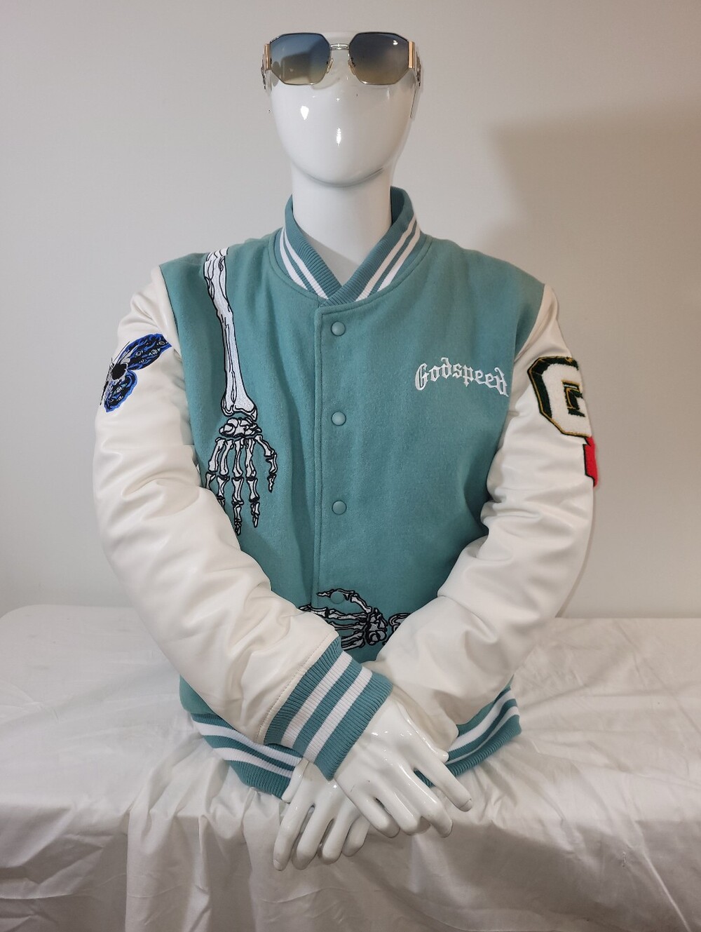 Authentic Godspeed Letterman Varsity Jacket Wool Leather Sleeves 2XL Orig. $595